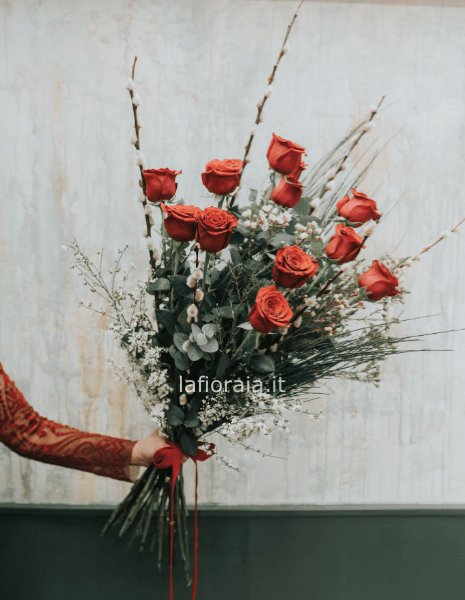 ROSE ROSSE da comporre in mazzo per numero di steli.