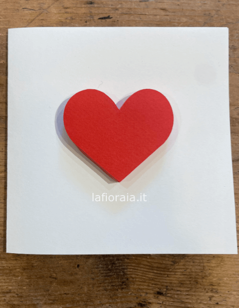 Biglietto cuoricino 3D